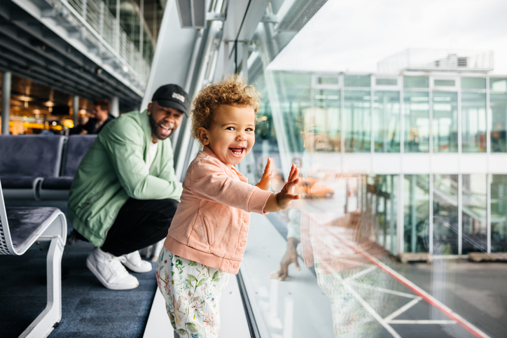 Father-Daughter Fun at Airport
